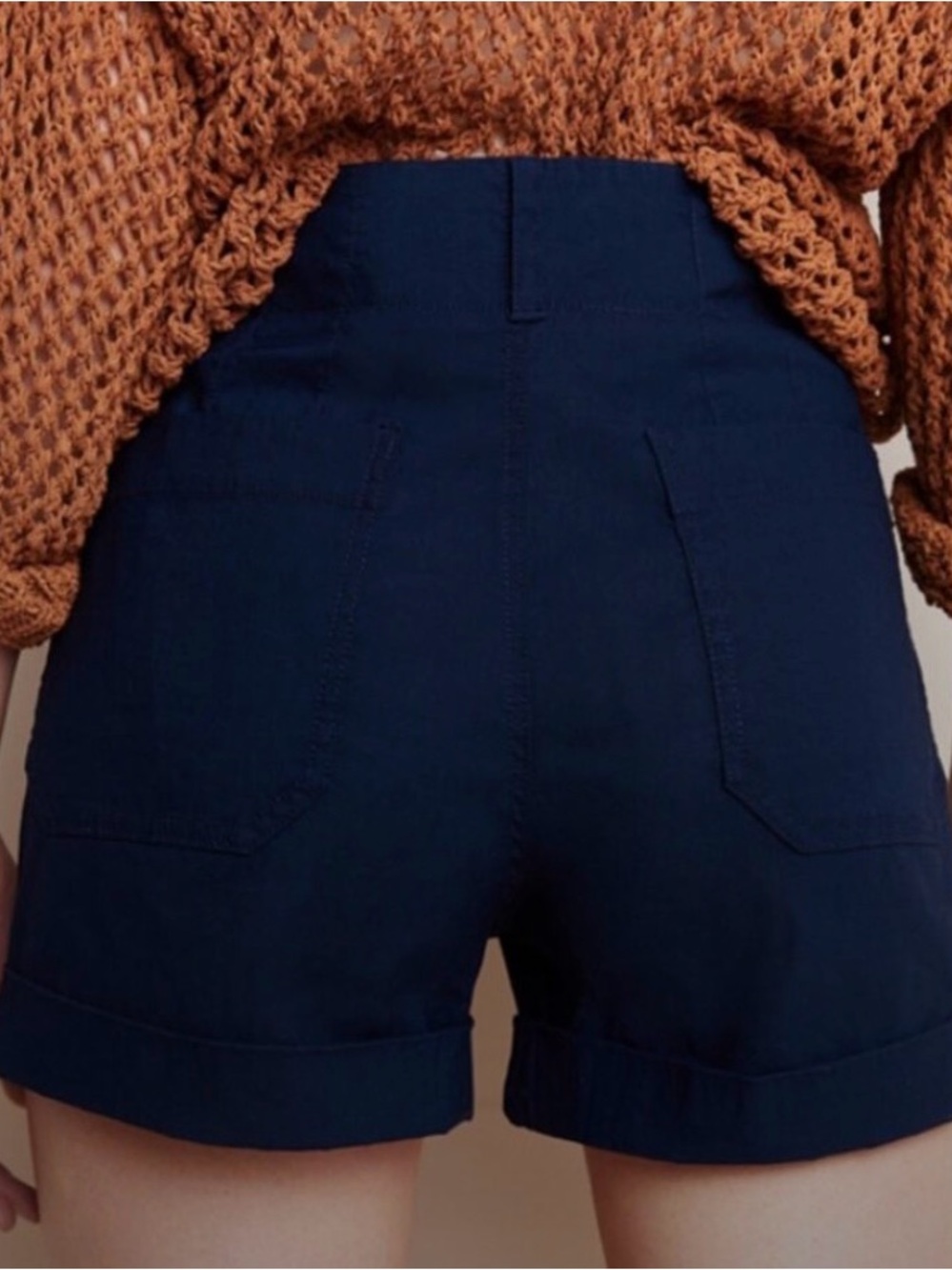 Anthroplogie Maeve Navy Colette Shorts in size 26 - Picture 2 of 5